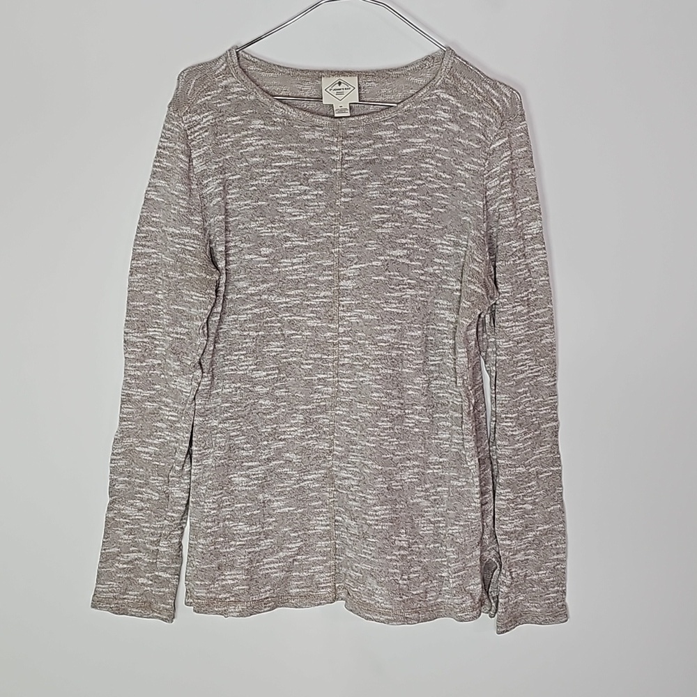 St. John's Bay gray and tan long sleeve shirt 2 pack